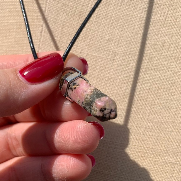 Handmade Genuine Stone Dagger Charm Amulet Necklace - Picture 11 of 14